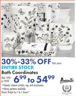 Boscov's ENTIRE STOCK Bath Coordinates offer