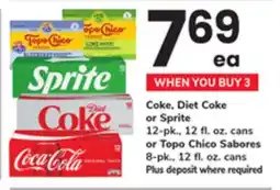 ACME Coke, Diet Coke or Sprite 12-pk., 12 fl. oz. cans or Topo Chico Sabores 8-pk., 12 fl. oz. cans offer