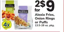 ACME Alexia Fries, Onion Rings or Puffs offer