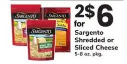 ACME Sargento Shredded or Sliced Cheese offer