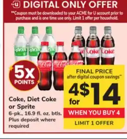 ACME Coke, Diet Coke or Sprite offer