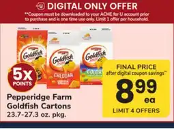 ACME Pepperidge Farm Goldfish Cartons offer