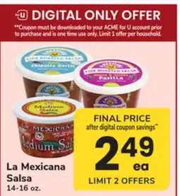 ACME La Mexicana Salsa offer