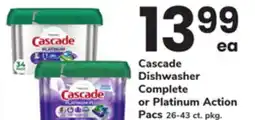 ACME Cascade Dishwasher Complete or Platinum Action Pacs offer