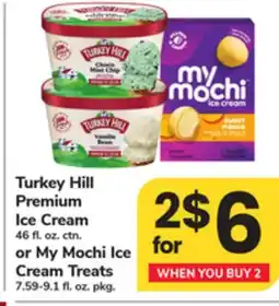 ACME Turkey Hill Premium Ice Cream 46 fl. oz. ctn. or C Ice Cream Treats 7.59-9.1 fl. oz. pkg offer