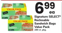 ACME Signature SELECT Reclosable Sandwich Bags Value Pack offer