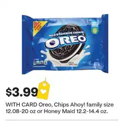 CVS Oreo, Chips Ahoy! family size 12.08-20 oz or Honey Maid 12.2-14.4 oz offer