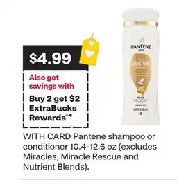CVS Pantene shampoo or conditioner 10.4-12.6 oz offer