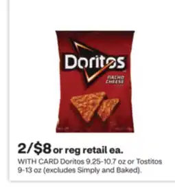 CVS Doritos 9.25-10.7 oz or Tostitos 9-13 oz offer