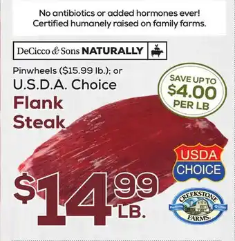 DeCicco & Sons Flank Steak offer