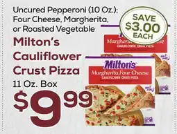 DeCicco & Sons Milton's Cauliflower Crust Pizza offer
