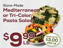 DeCicco & Sons Mediterranean or Tri-Color Pasta Salad offer