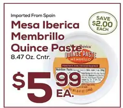 DeCicco & Sons Mesa Iberica Membrillo Quince Paste offer