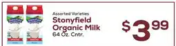 DeCicco & Sons Stonyfield Organic Milk offer