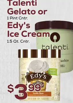 DeCicco & Sons Talenti Gelato or Edy's Ice Cream offer