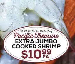 DeCicco & Sons Pacific Treasure EXTRA JUMBO COOKED SHRIMP offer