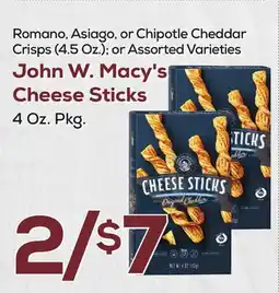 DeCicco & Sons John W. Macy's Cheese Sticks offer