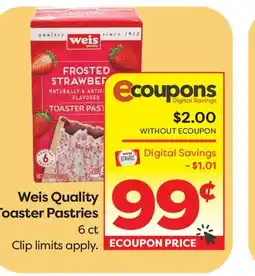 Weis Markets Weis Quality Toaster Pastries offer