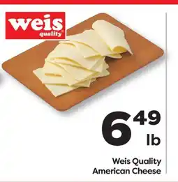 Weis Markets Weis Quality American Cheese offer