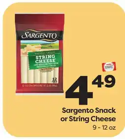 Weis Markets Sargento Snack or String Cheese offer