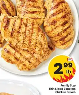 Weis Markets Family Size Thin Sliced Boneless Chicken Breast offer
