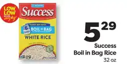 Weis Markets Success Boil in Bag Rice offer