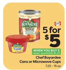 Weis Markets Chef Boyardee Cans or Microwave Cups offer
