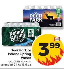 Weis Markets Deer Park or Poland Spring Water offer