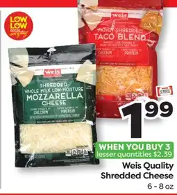 Weis Markets Weis Quality Shredded Cheese offer