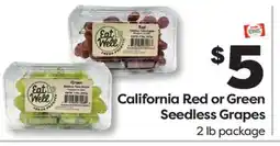 Weis Markets California Red or Green Seedless Grapes offer