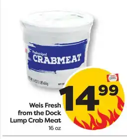 Weis Markets Weis Fresh from the Dock Lump Crab Meat offer
