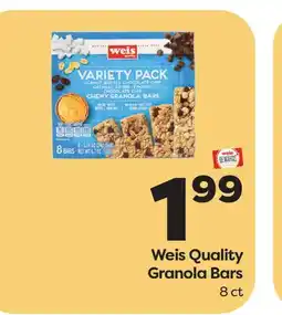 Weis Markets Weis Quality Granola Bars offer