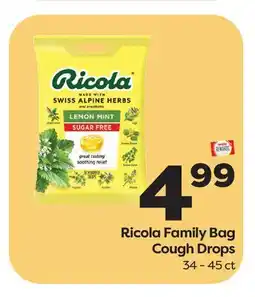 Weis Markets Ricola Family Bag Cough Drops offer