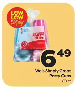 Weis Markets Weis Simply Great Party Cups offer