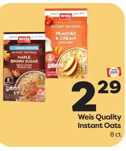 Weis Markets Weis Quality Instant Oats offer