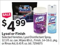 Stop&Shop Lysol or Finish offer