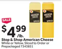 Stop&Shop Stop & Shop American Cheese offer