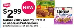 Stop&Shop Nature Valley Creamy Protein or Cheerios Protein Bars offer