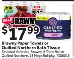 Stop&Shop Brawny Paper Towels or Quilted Northern Bath Tissue offer
