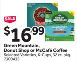 Stop&Shop Green Mountain, Donut Shop or McCafé Coffee offer