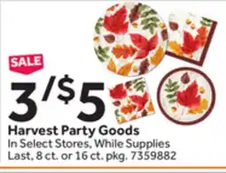 Stop&Shop Harvest Party Goods offer