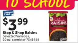 Stop&Shop Stop & Shop Raisins offer