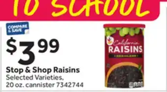 Stop&Shop Stop & Shop Raisins offer