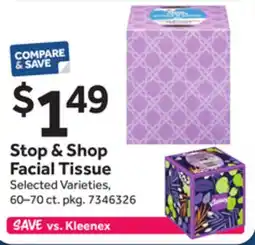 Stop&Shop Stop & Shop Facial Tissue offer
