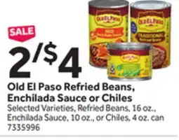 Stop&Shop Old El Paso Refried Beans, Enchilada Sauce or Chiles offer