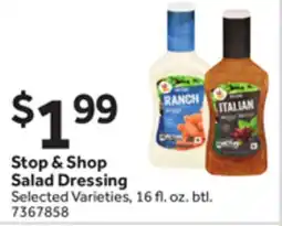 Stop&Shop Stop & Shop Salad Dressing offer