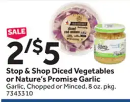 Stop&Shop Stop & Shop Diced Vegetables or Nature's Promise offer