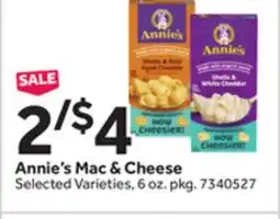 Stop&Shop Annie's Mac & Cheese offer