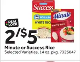 Stop&Shop Minute or Success Rice offer