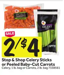 Stop&Shop Stop & Shop Celery Sticks or Peeled Baby-Cut Carrots offer
